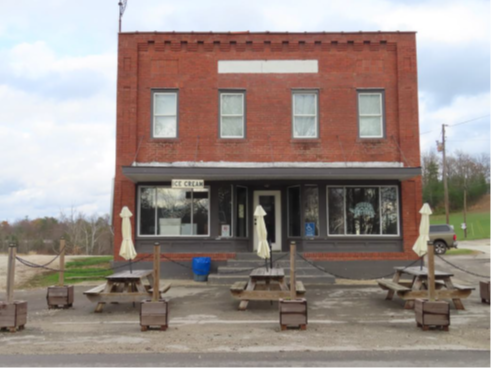 Façade of the Early Twentieth Century Commercial Structure.
