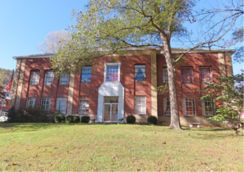 Façade of the Administration Building looking north-northwest.