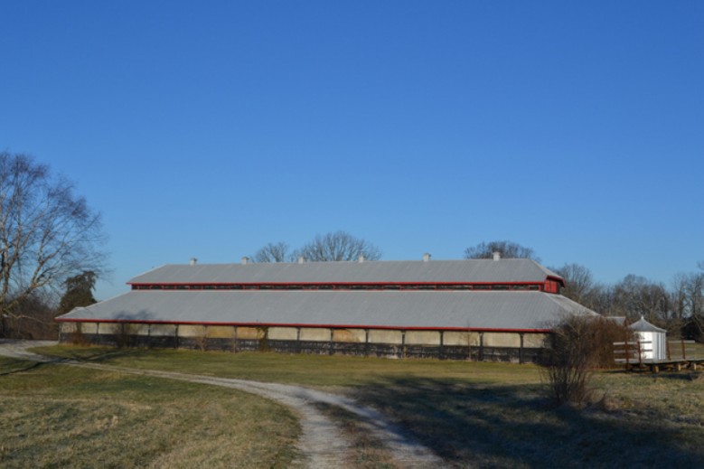 South and East Elevations of Polo Barn (E).