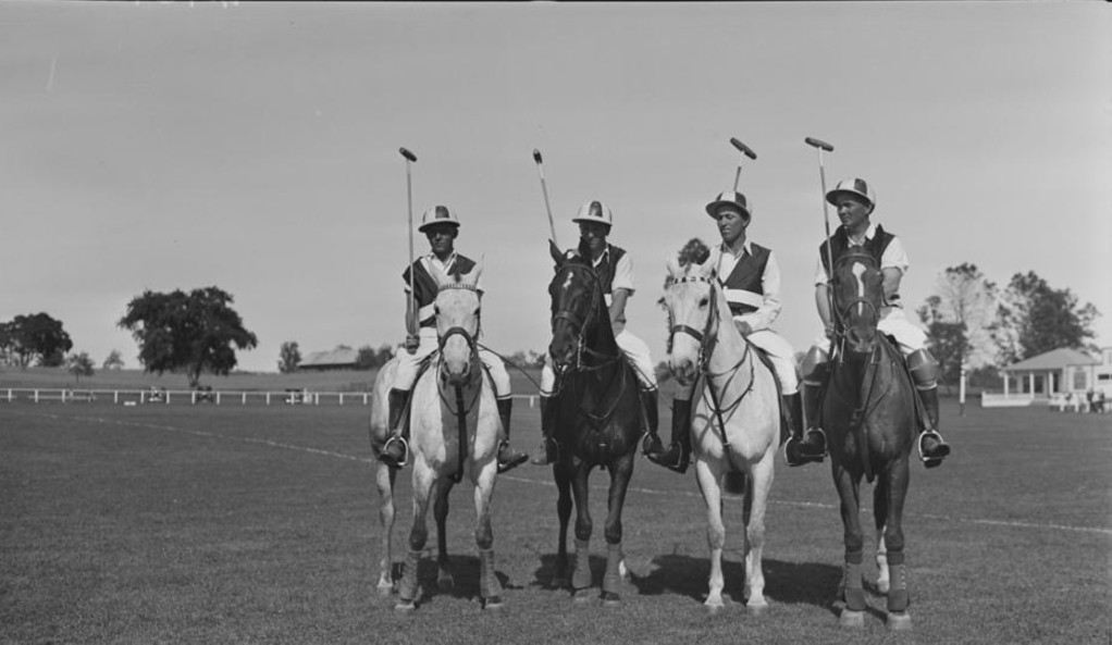 Unidentified group of polo players at the polo fields, May 22, 1932.  Image: Lafayette Studios, collection at Univ. of Kentucky.