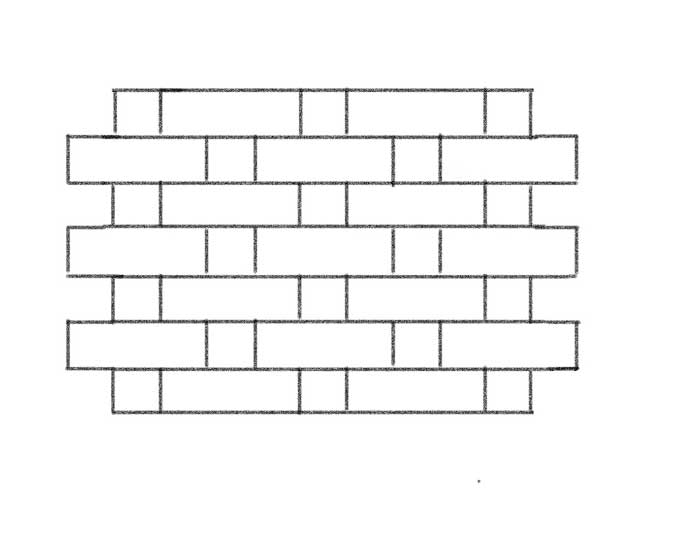 Mockup of Flemish Bond bricks utilized at the Hagan House. 
