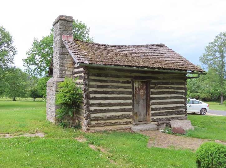 This early log cabin at the Hagan property is the original dwelling at the property, built in 1833 by the Hagan family.